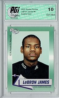 LeBron James 2002 Rookie Review High School Card #6 Adidas Perfs