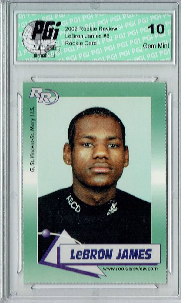 Amazon.com: LeBron James 2002 Rookie Review High School Card #6 Adidas  Perfs : Collectibles & Fine Art
