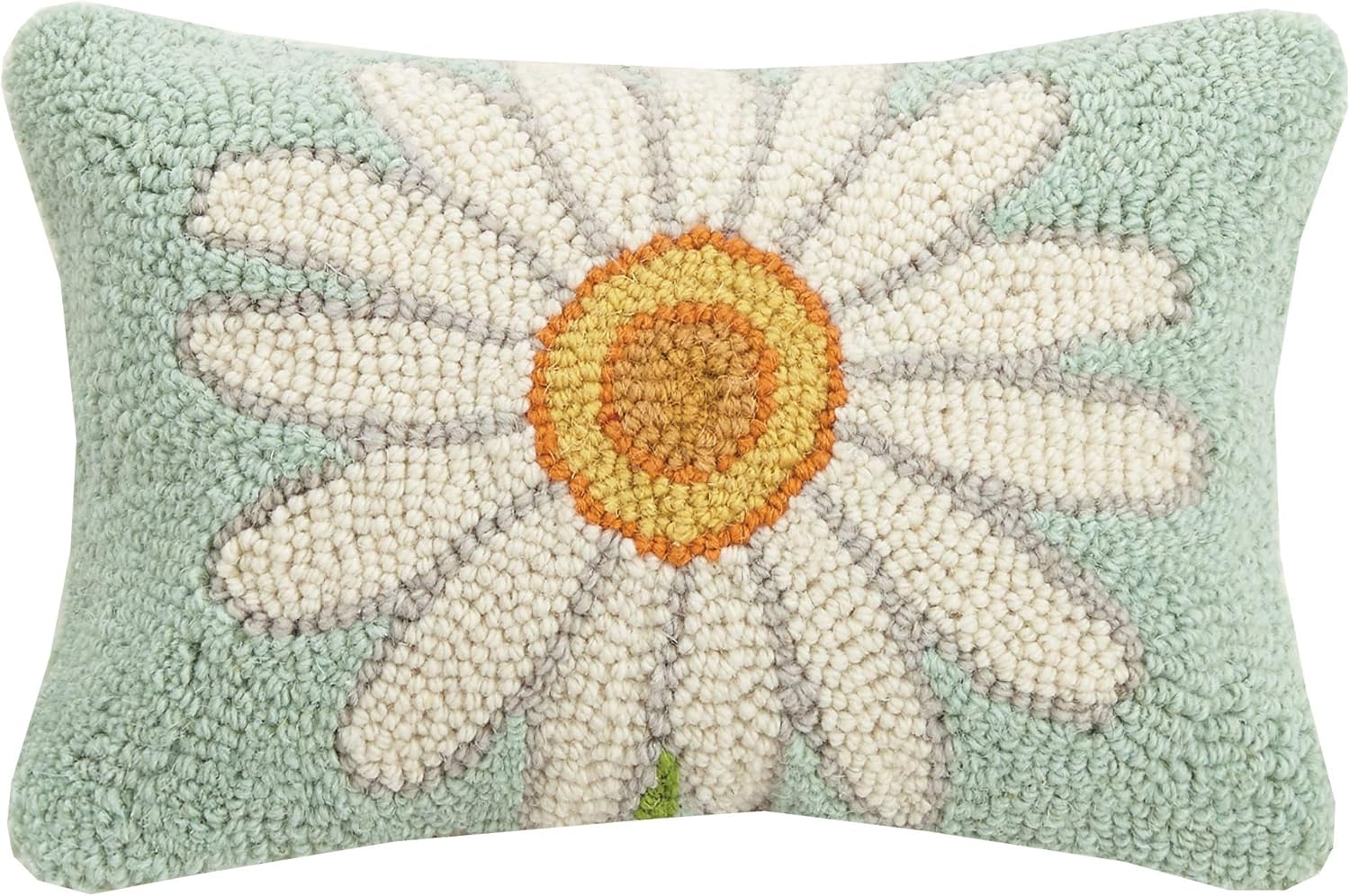 Peking Handicraft 30KSL730C12OB Daisy Hook Pillow, 12-inch Long, Wool and Cotton