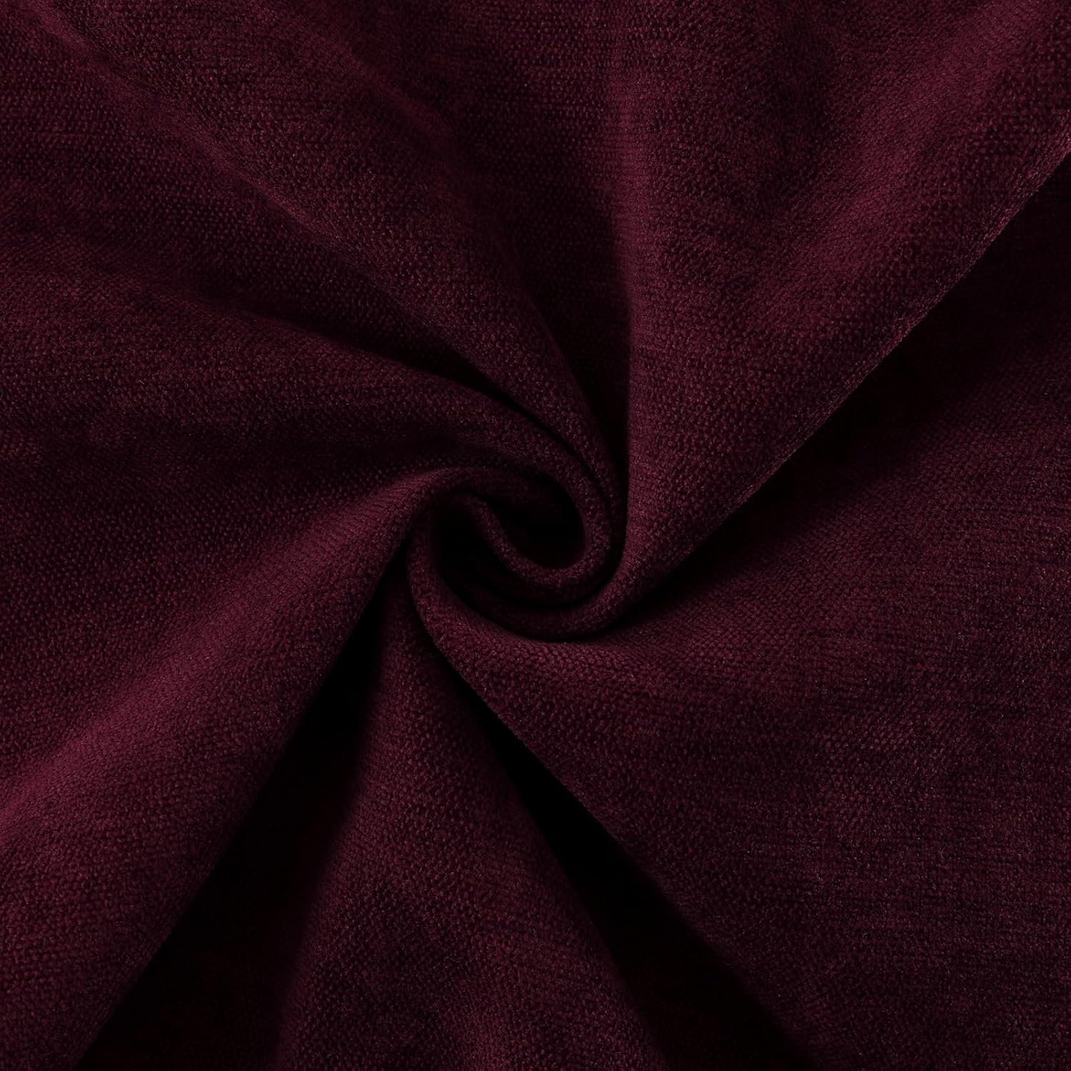 Jeneoo Burgundy Decorative Throw Pillow Covers Soft Chenille Comfy Solid Couch Cushion Case Decor (Set of 2, 20 x 20 Inches)