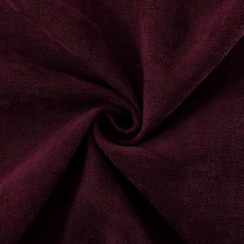 Miniatura 5 de Jeneoo Fundas de almohada decorativas color burdeos, de felpilla suave, cómodas, sólidas, para sofá (juego de 2, 18 x 18 pulgadas)