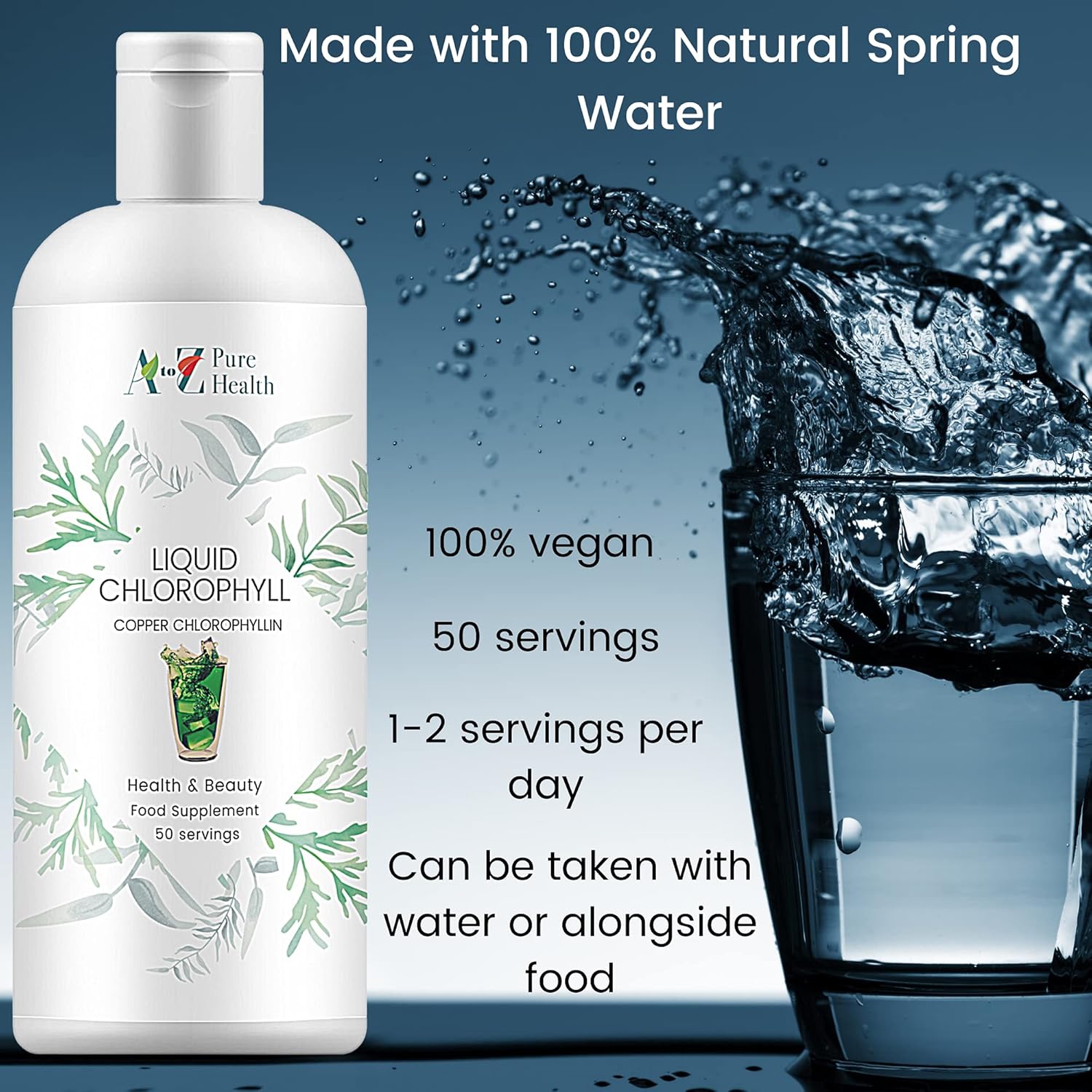 Liquid Chlorophyll Drops 500ml Daily Health & Beauty Detox Supplement