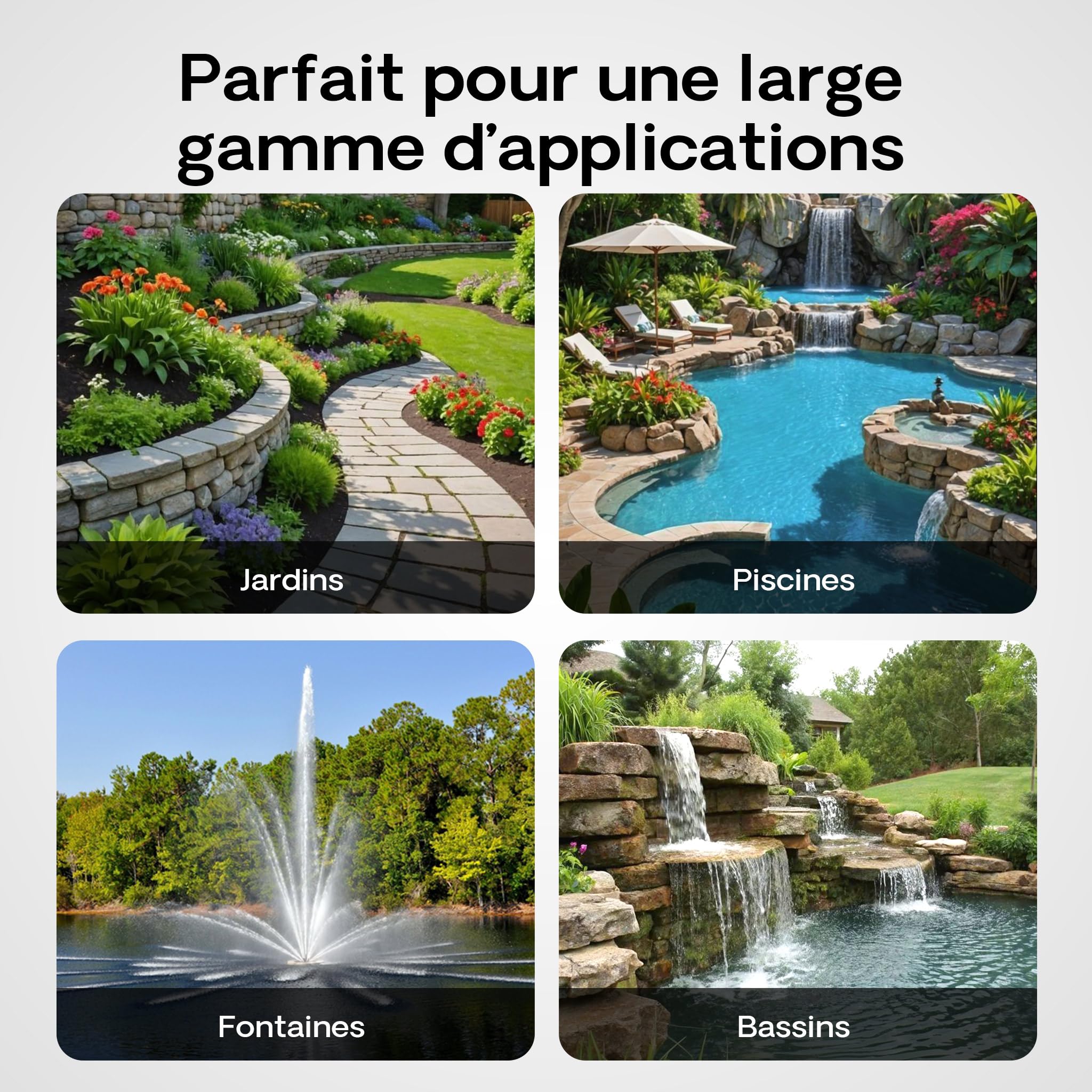 Wiltec Tuyau d'aspiration noir – 10 m/Ø 50 mm (2") / 640 g/m – avec Spirale de renforcement – Tube à pression souple en PVC – pour Arrosage Irrigation Jardinage Évacuation Refoulement