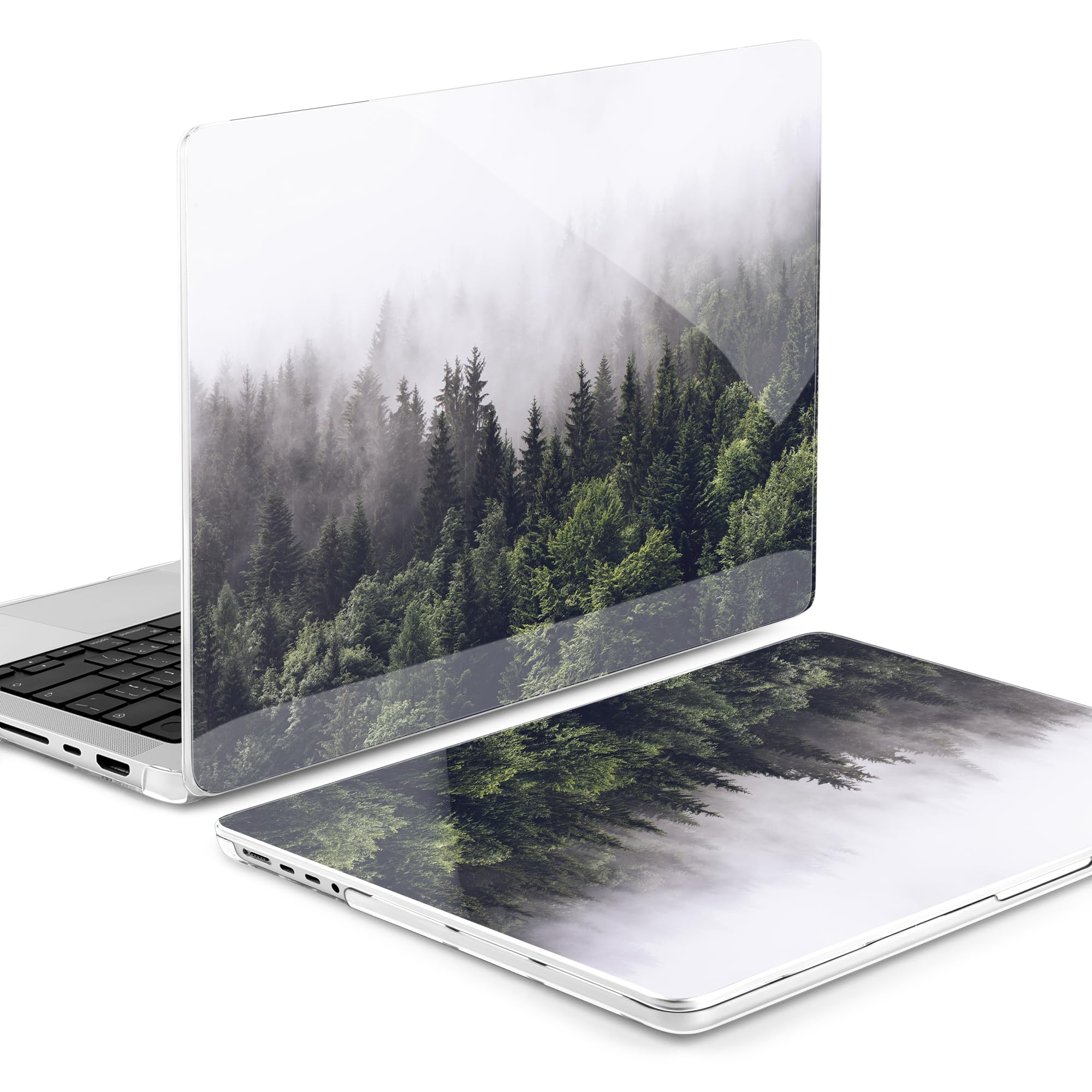 DONGKE Funda Compatible con MacBook Pro de 14 Pulgadas 2023 2022 2021 M2 A2779 M1 A2442 Pro/MAX, Funda rígida de plástico para MacBook Pro de 14 Pulgadas con Pantalla Retina XDR e ID táctil, Bosque