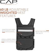 Vista 4 de CAP Barbell Adjustable Weighted Vest 20-150 lbs Heavy-Duty Workout Vest with Removable Iron Weights for Strength Training, Cardio, Running, and