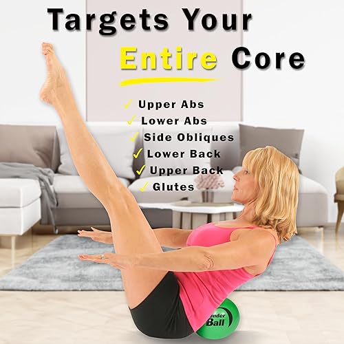 Miniatura 6 de Kit oficial de club (juego de 25, verde), pelota de pilates suave original de 9 pulgadas, pequeña pelota de ejercicio para barra, yoga, estabilidad,