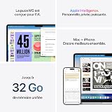 Apple MacBook Air 13 Pouces Portable avec Puce M5 : Conçu pour l’IA, Écran Liquid Retina 13,6 Pouces, Mémoire unifiée 16 Go, SSD 1 to, Caméra Center Stage 12 MP, Touch ID, Wi-FI 7 ; Minuit - 5