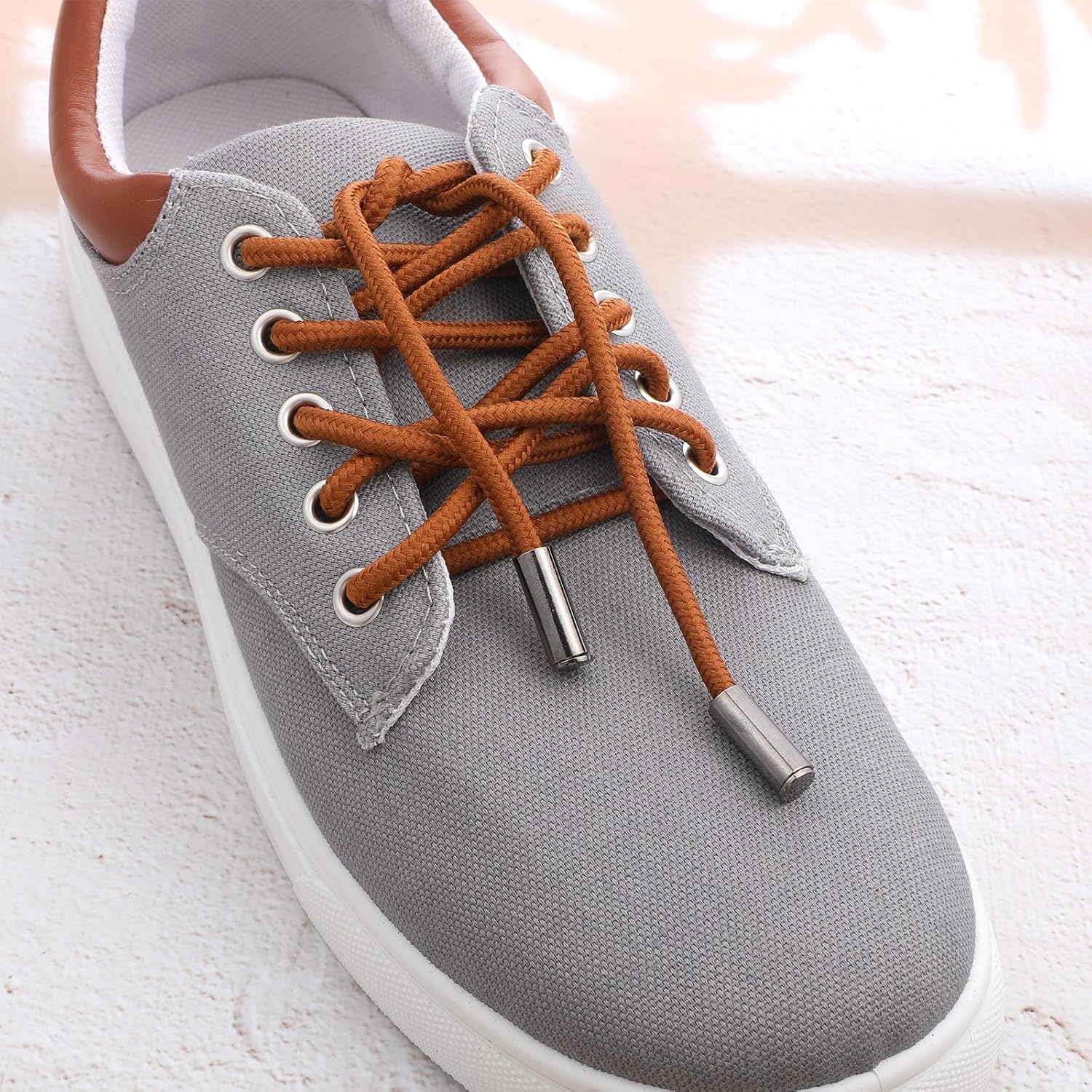 50 Sets Paracord End Caps Aglets for Shoelaces Alloy Shoelace Head and Cords End Fold-Over 5 Colors Metal Aglet Replacement Tips Shoe Lace Aglets Ribbon Clasp Pendant for DIY Repairing Design Making