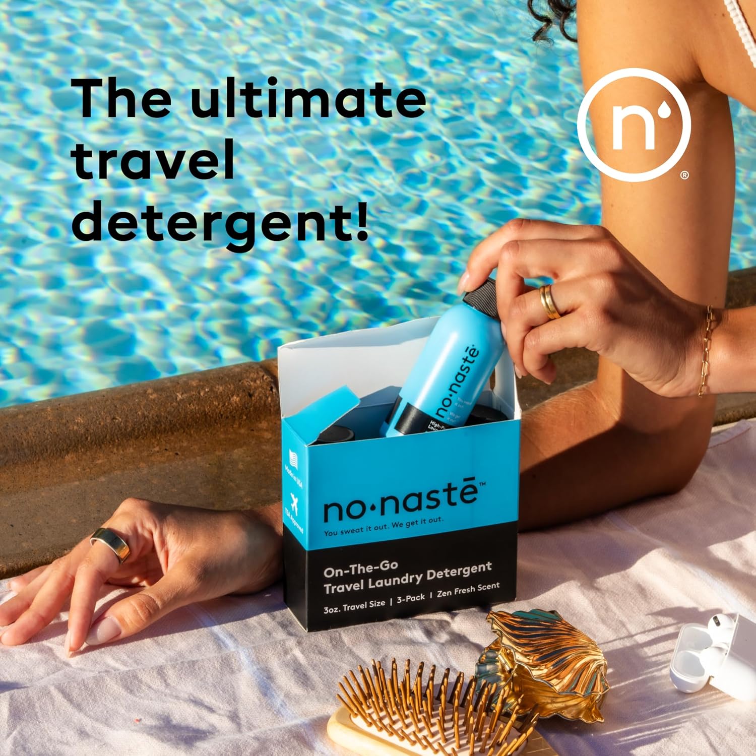Nonaste Travel Laundry Detergent Zen Fresh, (3 Fl Oz, Pack of 3) – High Performance Activewear Detergent Travel Size | TSA-Compliant Laundry Essentials - Image 2
