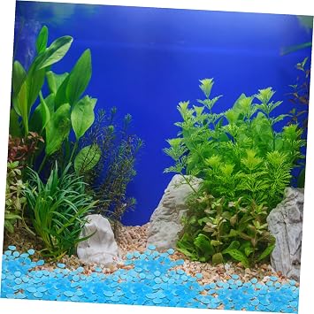 100pcs Aquarium Rocks Glowing Stones for Fish Tank Decoration Night Light Landscape Pebbles for Garden Pathways and Aquatic Environments