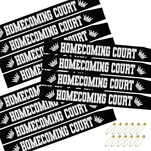 12Pcs Homecoming Court Sashes Black Satin product photo (Court Accessories) — ScooterReviewPro review