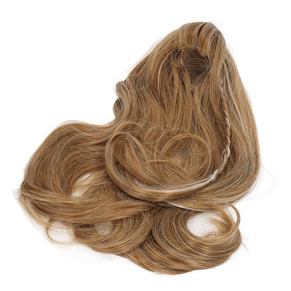 Jeanoko Wig Doll Replacement, Long Curly BJD Doll Hair Wig Soft High Temperature Silk Mesh Long Curly with Bangs 1/3 Linen Color Doll Making Supplies