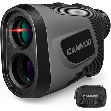 CAMMOO Golf Rangefinder, 1100 Yards Laser Range Finder Golfing with 5 Mode, 6X Magnification, USB Charging, Clear & Accurate Measurement, Vibration Alert, Rangefinder for Golfing, Hunting, Measurement