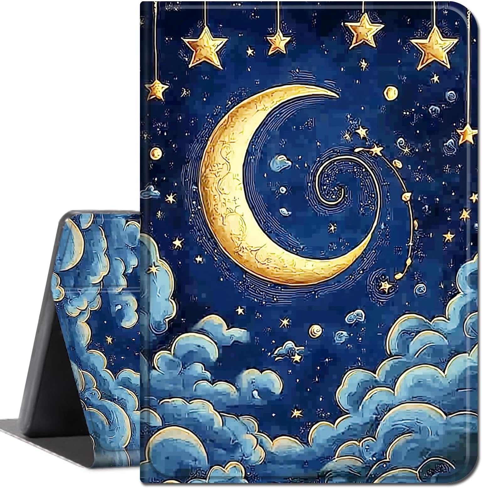 Case for 10.5” iPad Air 3rd Generation 2019 / iPad Pro 2017,Lightweight Smart Shell Stand Cover with Auto Wake/Sleep Case for iPad Air 3,Moon Stars Cloud