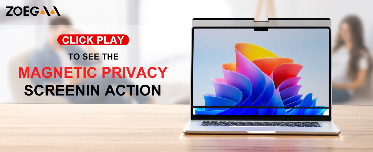 ZOEGAA MacBook Air M2 Privacyscherm, Magnetische Verwijderbare MacBook Air 13,6 Inch Privacyscherm & Anti Blauw Licht MacBook Air Privacyscherm 13,6 Inch Met Webcam Cover voor MacBook Air 13,6 inch M2