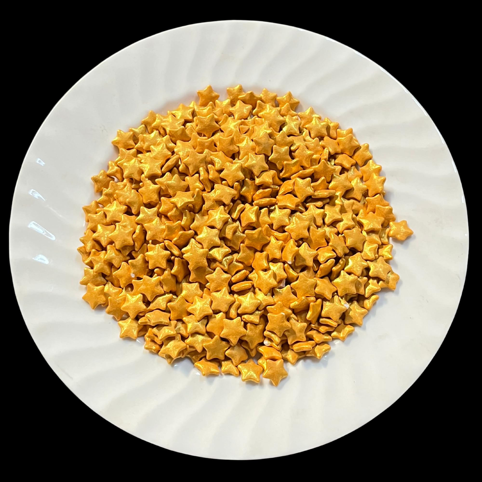 Kemry Edible Star Shape Sprinkle (200gm) | Decorate Your Cakes, Cupcakes, Brownies, Ice cream & More | Garnish your Confectionery (Golden)