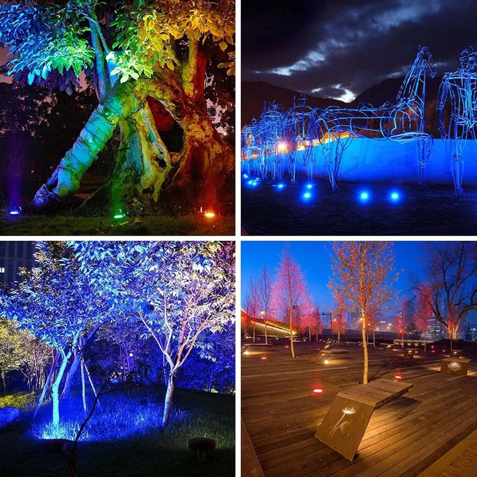 10 sztuk podłogowa lampa krajobrazowa LED - okrągłe wpuszczane reflektory LED 1 W, wodoodporne wpuszczane reflektory IP67, oświetlenie do dekoracji ogrodu na zewnątrz (żółty, 1W-AC24V)