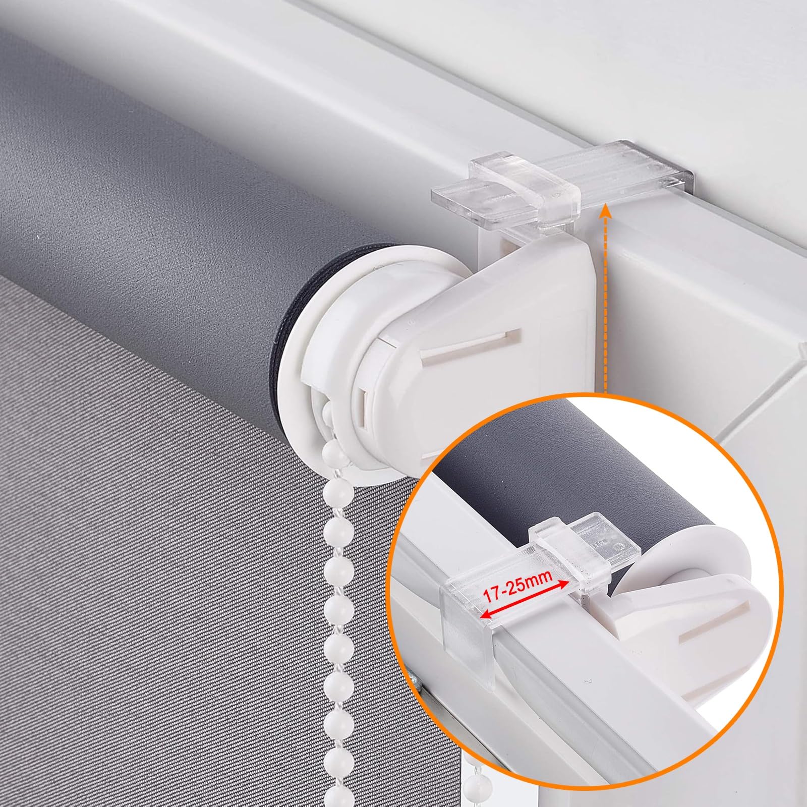 Store Occultant sans Perçage 74 x 130 cm Isolant Thermique Opaque, Rideau Occultant, Fixation avec Ou sans Perçage Store Obscurcissant pour Chambre, Salon, Gris Foncé