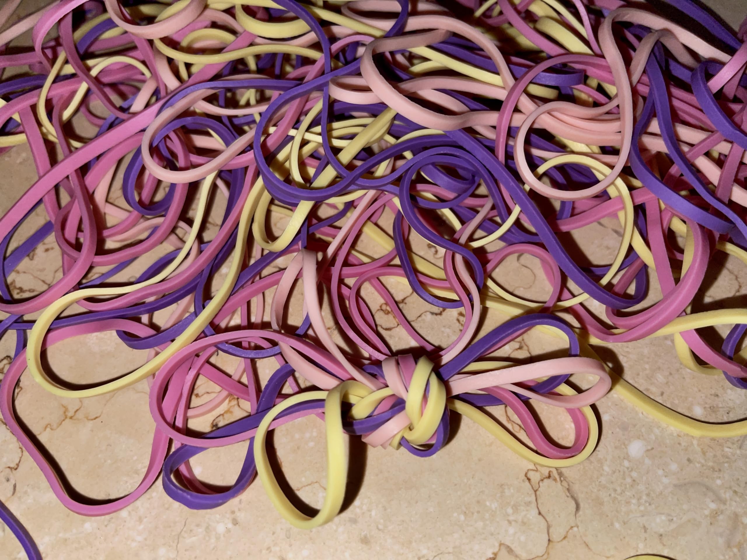 Rubber Bands, Size 117(7" x 1/8''), Latex Free Colored Rubber Bands, Elastic Bands Office Supplies, Stretchable Rubber Band for Files Bank Paper Bills