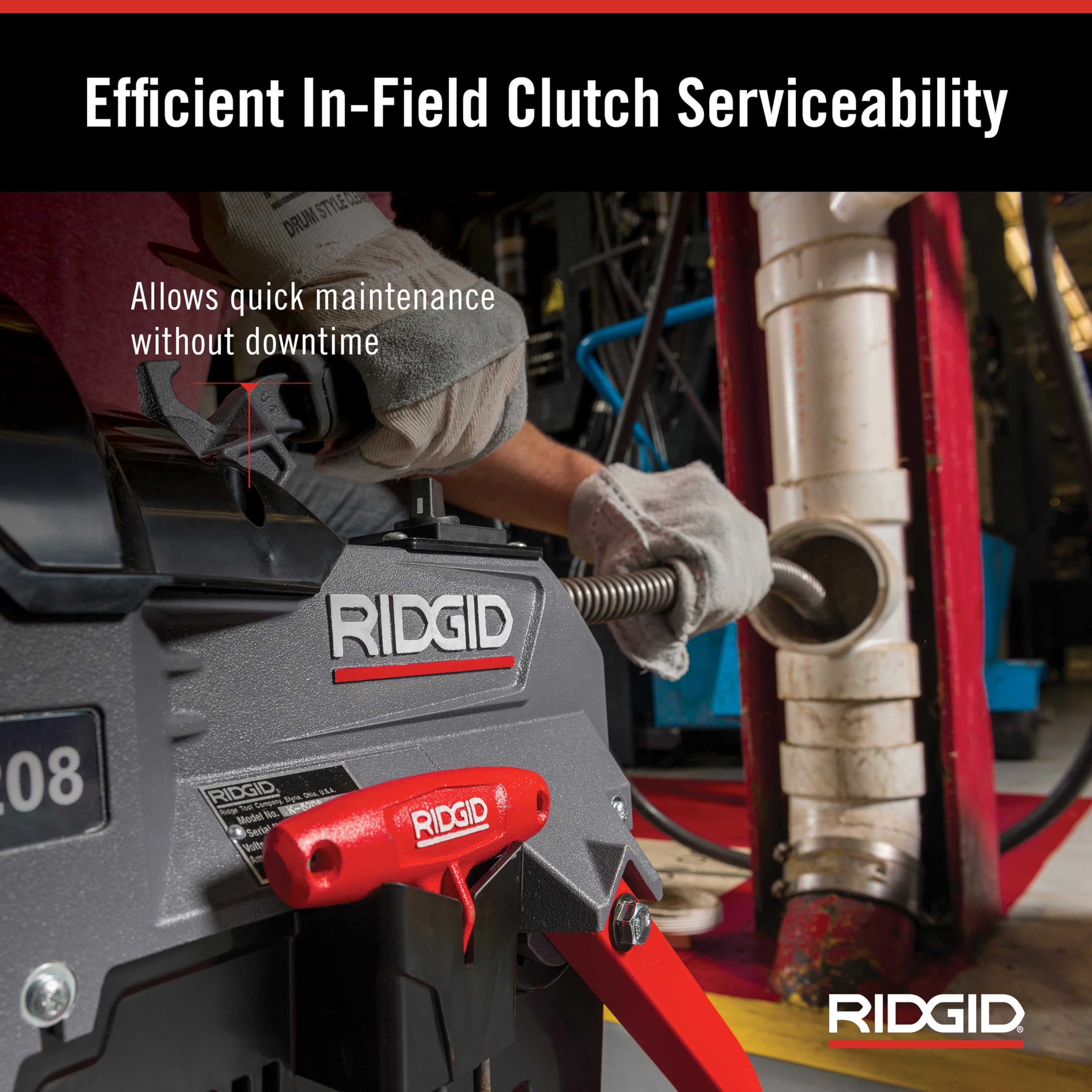 Ridgid 61693 K-5208, 115V 60Hz Drain Cleaner Machine with Guide