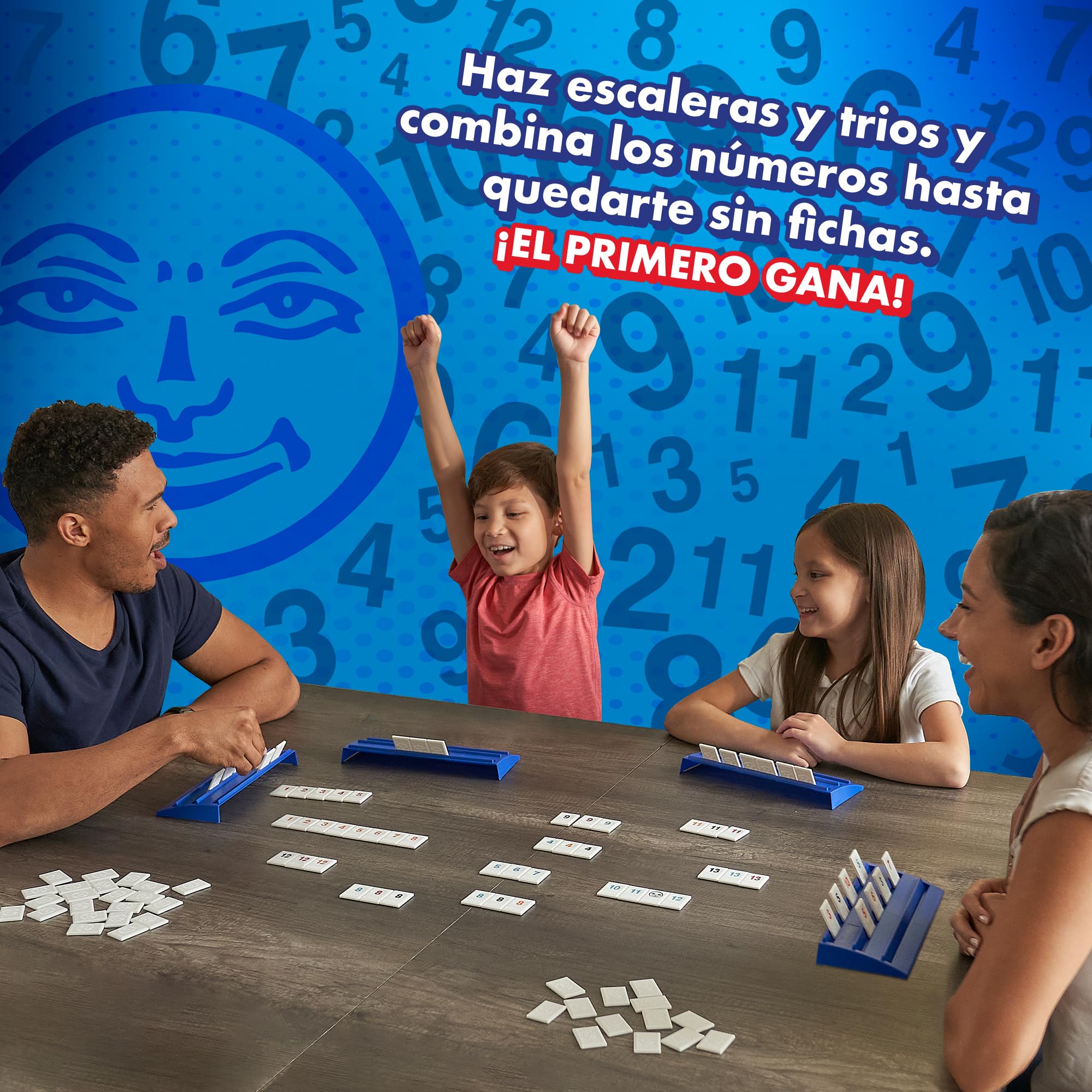 Bizak, Rummikub Original, 4 Jugadores, Juego De Mesa+6 Años, Juegos De Mesa Adultos Y Niños, Juego Estratégico De Fichas, Juego De Números De Estrategia para De 2 a 4 Jugadores(64550400)