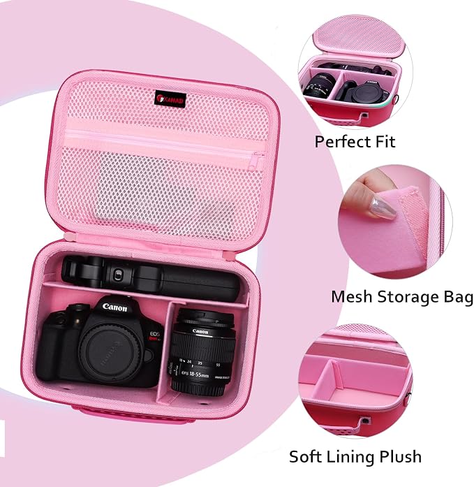 Estuche rígido para cámara compatible con Canon y otras DSLR miniatura 3