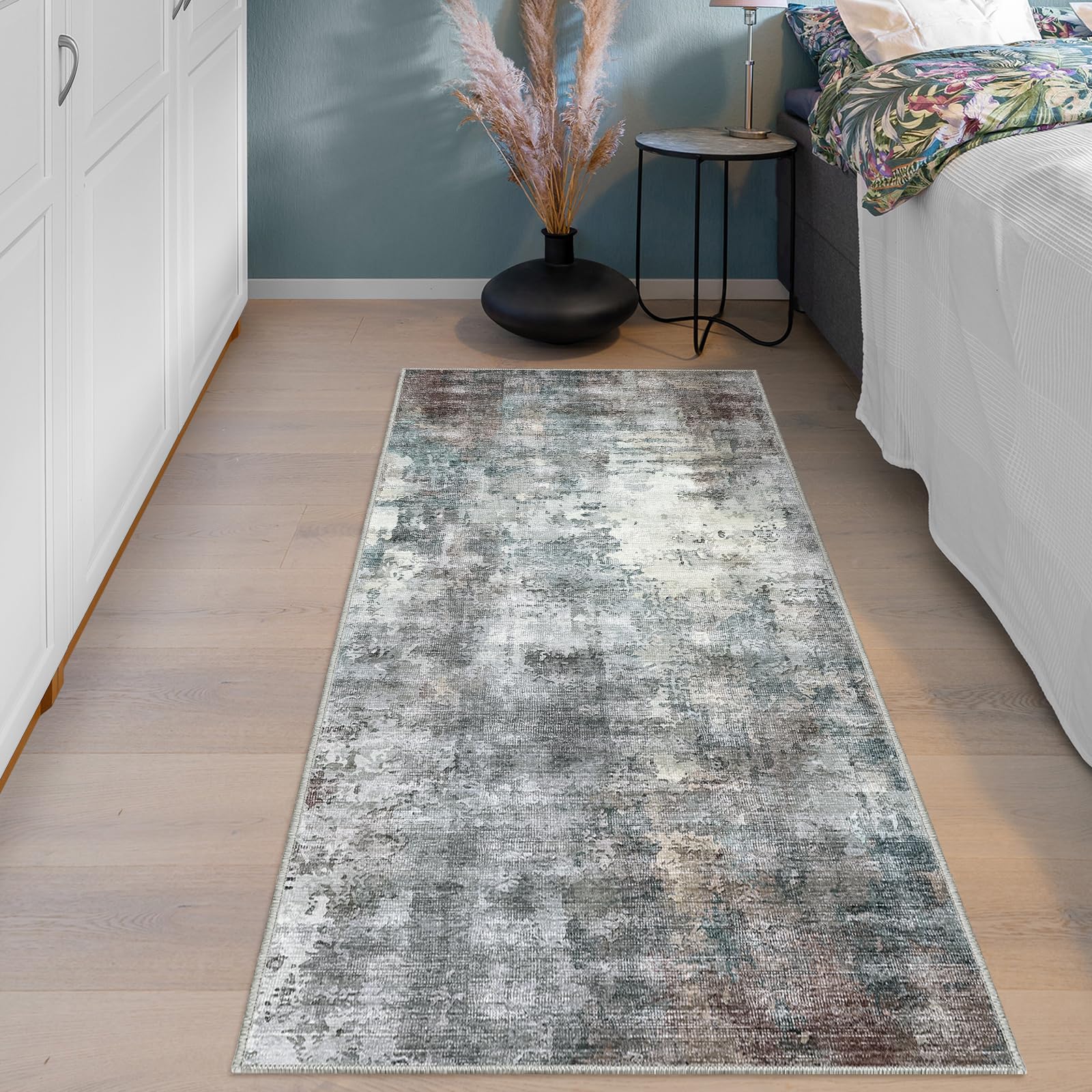 SONGLET Washable Rugs Living Room 60X180cm, Non-Slip Rug for Bedroom Soft Modern Low-Pile Carpet Stain Resistant - Image 3