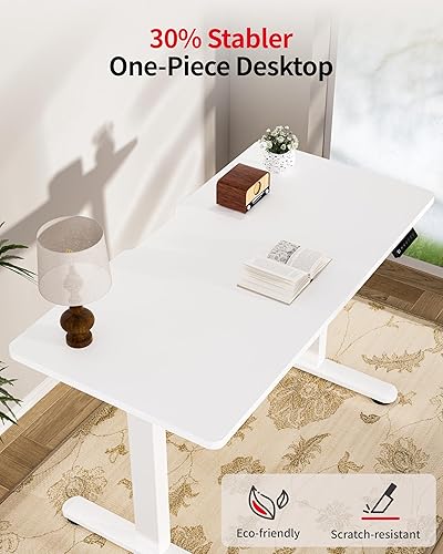 Miniatura 21 de Okin Escritorio eléctrico pequeño de pie, 40 x 24 pulgadas, altura ajustable, color negro, estación de trabajo para oficina en casa Negro