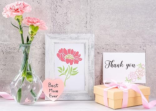 Miniatura 5 de Plantillas de flores para pintar plantillas de peonía plantillas de flores de primavera reutilizables para manualidades plantillas de dibujo para