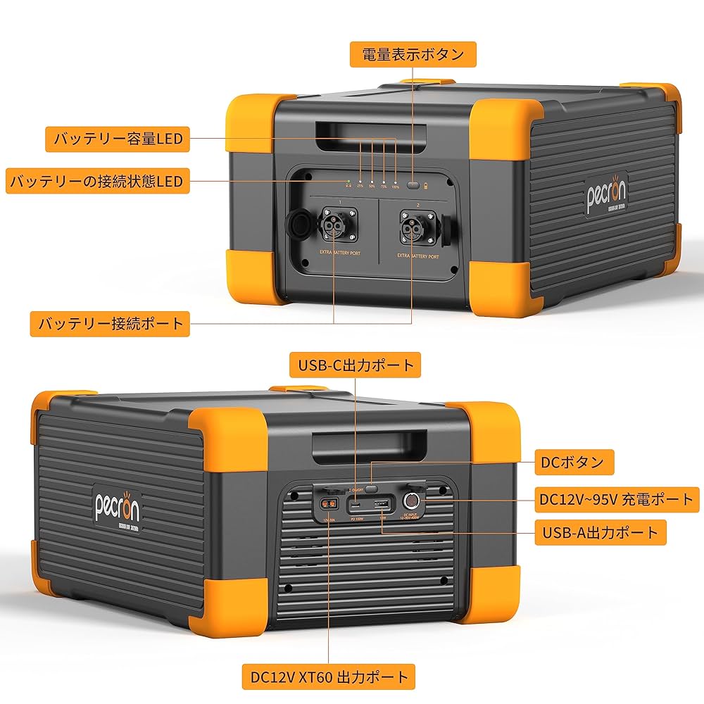 【開封済み】PECRON EB3000-24V 拡張バッテリー PECRON EB3000-24V 拡張バッテリー | 3072Wh（E2000LFP適用）