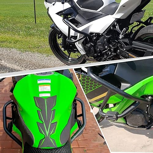 Motorcycle Engine Reinforcement Bar,Fall Guard,Engine Crash Bar Guard,Anti-Collision Bumper Fits for Ka&wa&sa&ki Ninja 400 Ninja 250 Ninja400 Ninja250 2018 2019 2020 2021 2022 2023 2024
