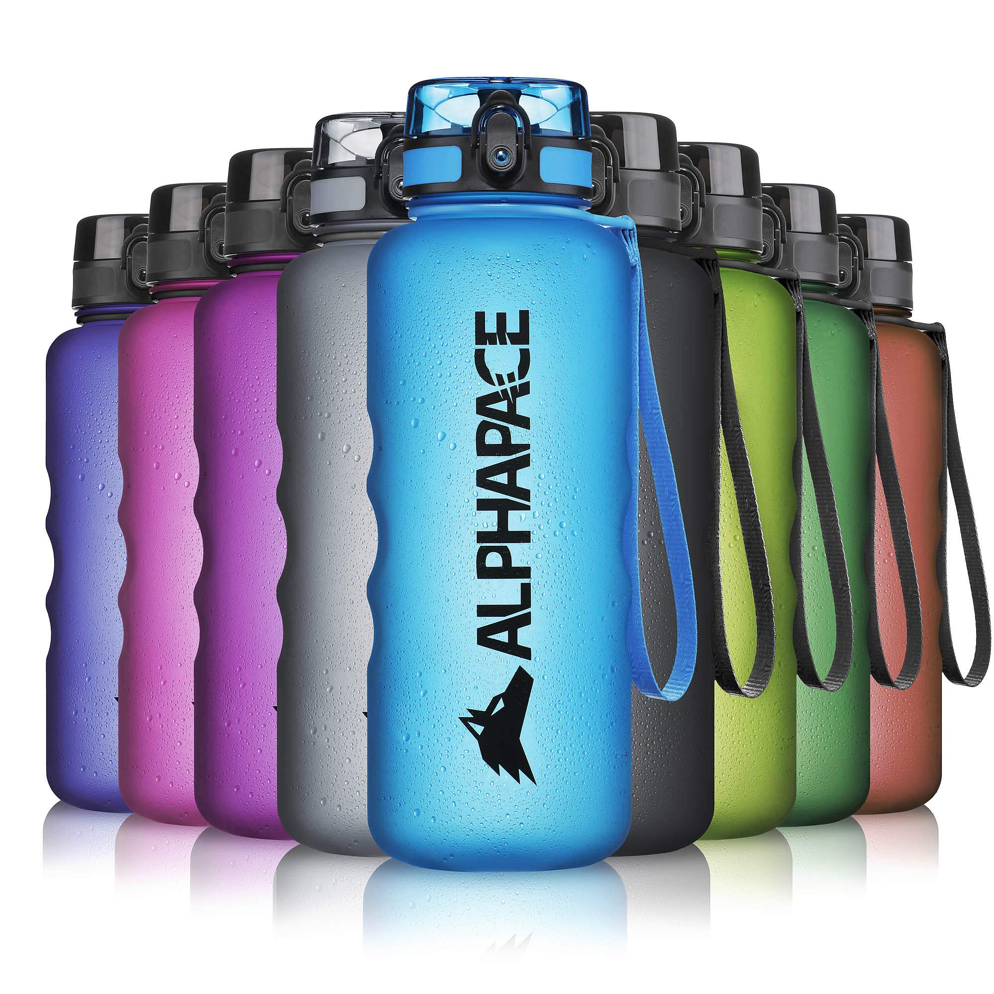 ALPHAPACE Trinkflasche 350ml/500ml/650ml/1000ml/1500ml, auslaufsicher, BPA-frei, für Sport, Radfahren und Outdoor-Aktivitäten – Sportflasche mit Fruchteinsatz