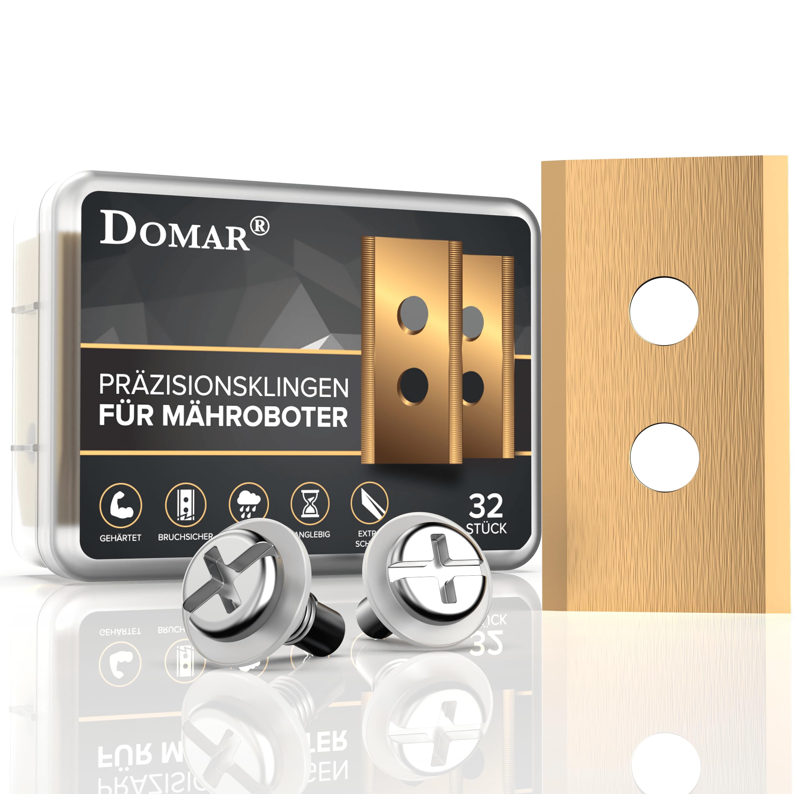 Domar Langlebige Mähroboter Messer passend für Mammotion Luba und Mammotion Luba 2 Messer, sowie Mammotion yuka und Mammotion Yuka mini Klingen -Hochwertige Mammotion Ersatzklingen