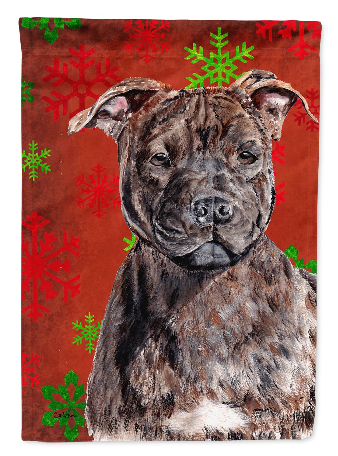 Drapeau Bull Terrier rouge Caroline's Treasures SC9753GF