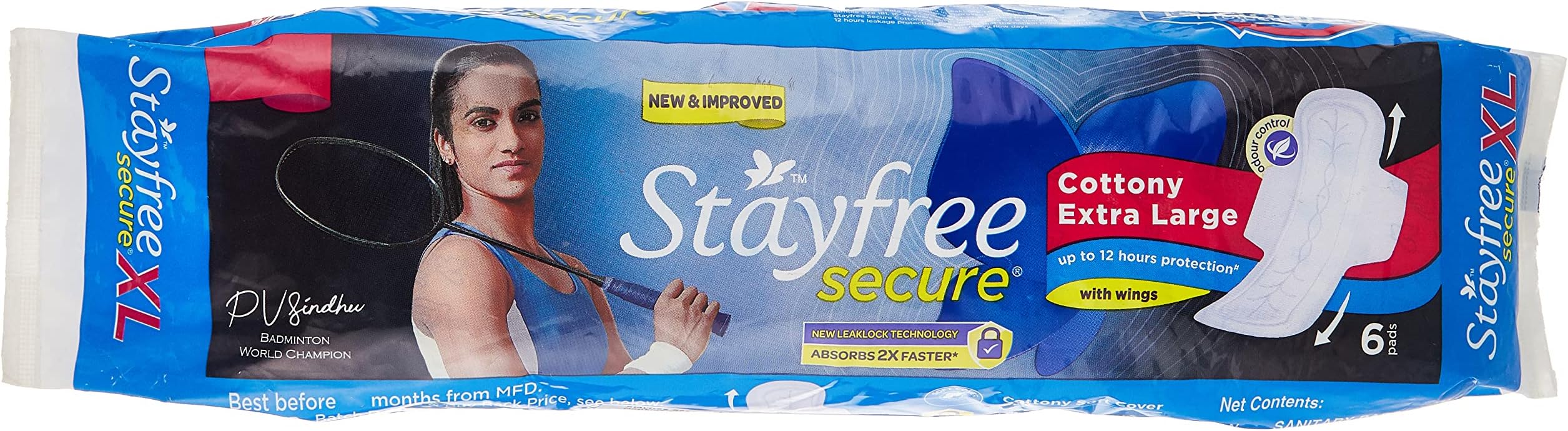 Stayfree Secure Cottony Soft With Wings - Xl (Pack Of 7 Piece)