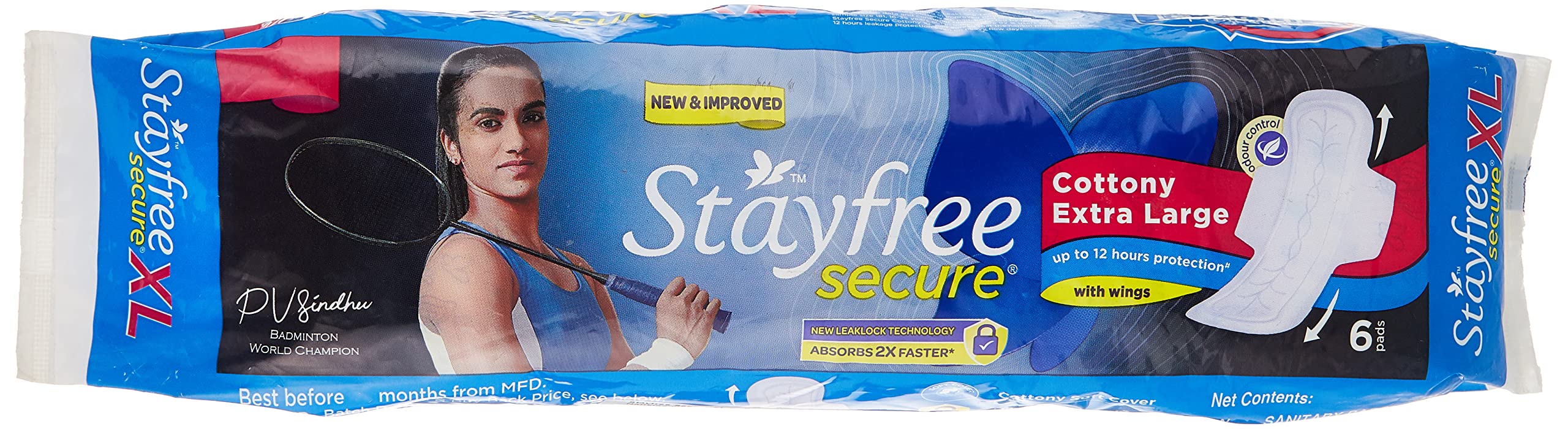 Stayfree Secure Cottony Soft With Wings - Xl (Pack Of 7 Piece)