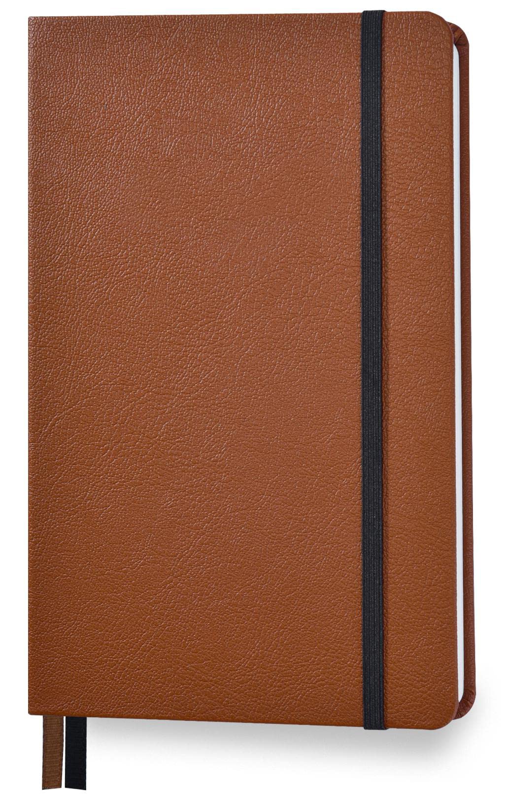 Minimalism Art, Premium Hard Cover Notebook Journal, Classic 5" x 8.3", 122 Numbered Pages, Gusseted Pocket, Ribbon Bookmark, Extra Thick Ink-Proof Paper 120gsm, San Francisco (Dotted, Brown)