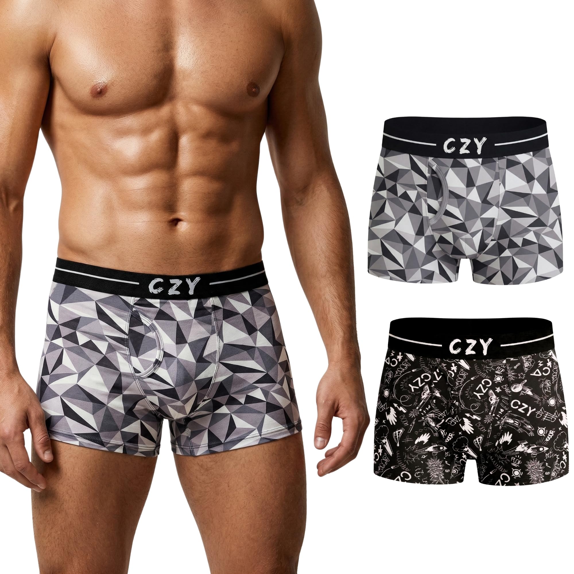 czy VEDASKIN | Ayurveda Infused with Aloe Vera & Tulsi | Ultra Soft Microfiber | Moisture Wicking for Indian Weather | Quick Dry Comfort | Printed Men's Trunks Pack of 2-picture-11