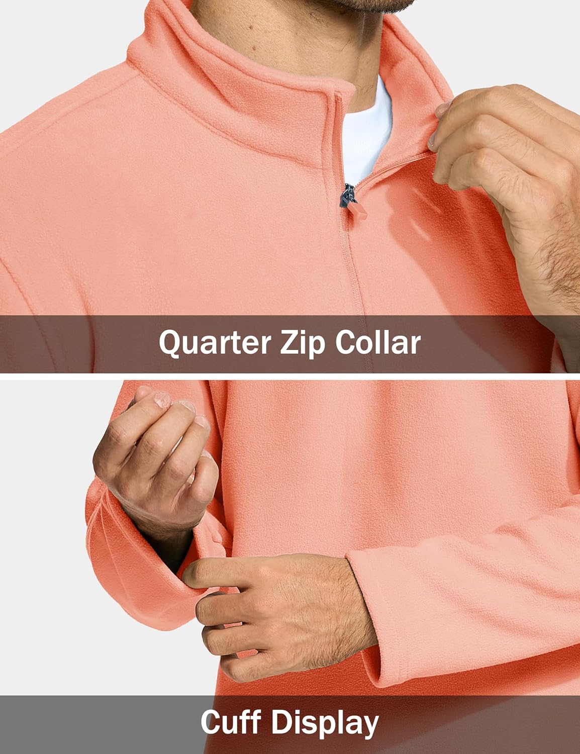 MAGCOMSEN Men's Quarter Zip Pullover Polar Fleece Sweatshirt Casual Long Sleeve Shirts for Men Winter Fall Thermal - Image 5