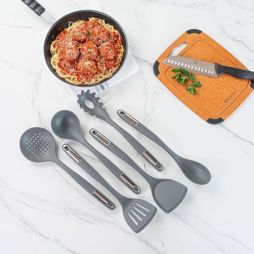 Miniatura 3 de Restaurantware Juego de utensilios de silicona, paquete de 1, mango antideslizante, juego de 6 herramientas de cocina, accesorios de cocina