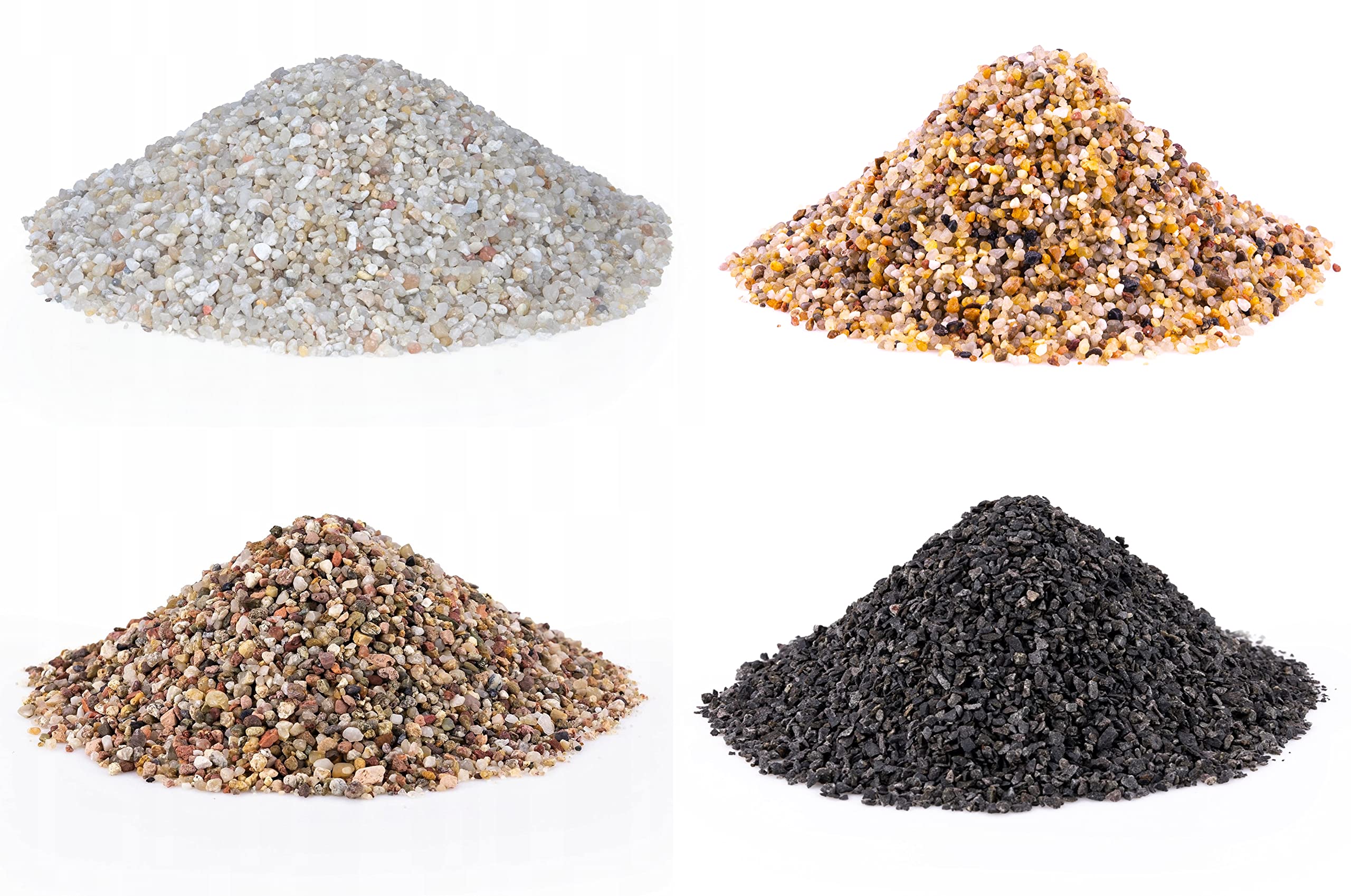 TM Aquatix Fish Tank Gravel Aquarium Natural Substrate Perfect for Plants Growth (15kg, Dark Grey 1-3mm)