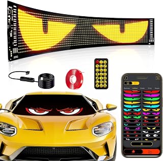 HOWDOT 23x5 Programmable LED Sign - Flexible 16x96 RGB Scrolling Display, App Control Custom Text Animations for Stores Cars Bars