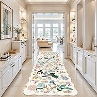 Vista 44 de Alfombra lavable para pasillo, de cocina, para entrada, alfombra suave vintage, antideslizante para interiores, para baño, sala de estar y Ladrillo