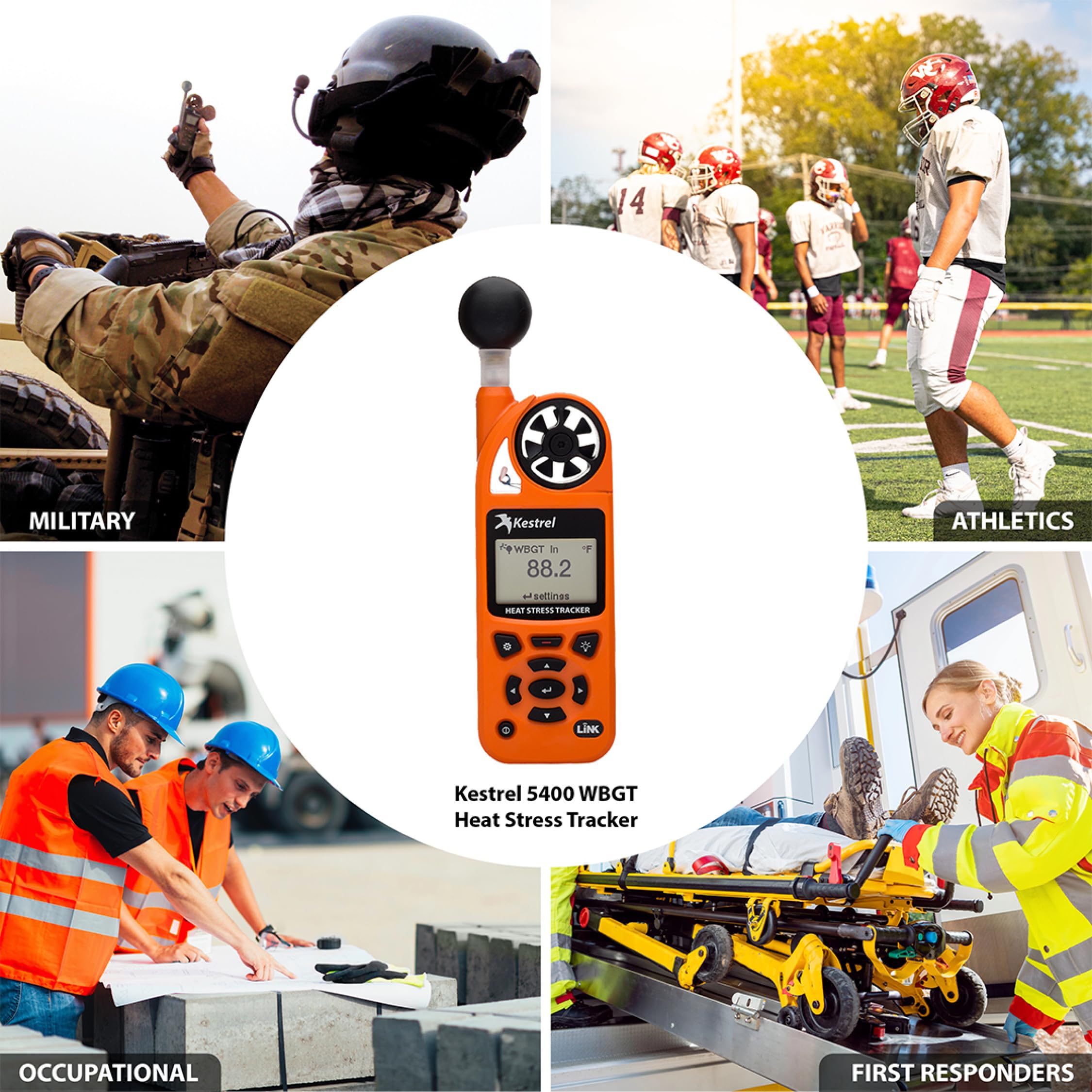 Kestrel 5400 la Chaleur Stress Tracker et Vane