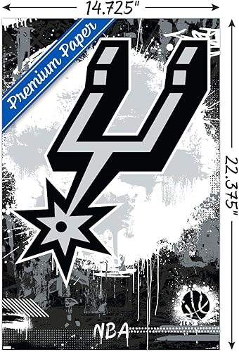 Miniatura 9 de Trends International NBA San Antonio Spurs - Póster de pared Maximalist Logo 23, 14.72 x 22.37 pulgadas, versión enmarcada en blanco