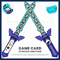 Vista 2 de Sword Handle Grip, CODOGOY Sword Game Accessories Compatible with Nintendo Switch OLED Nintendo Switch, for Switch Sports Chambara (Swordplay), with