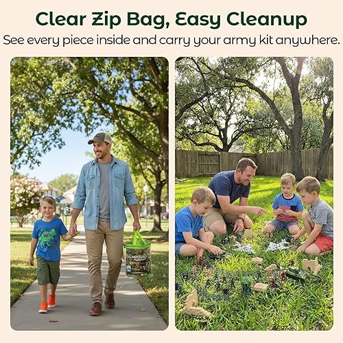 Miniatura 5 de 3 otters 250 piezas Juego de figuras de soldados militares, figuras de acción con accesorios del ejército, rellenos de calcetines navideños para