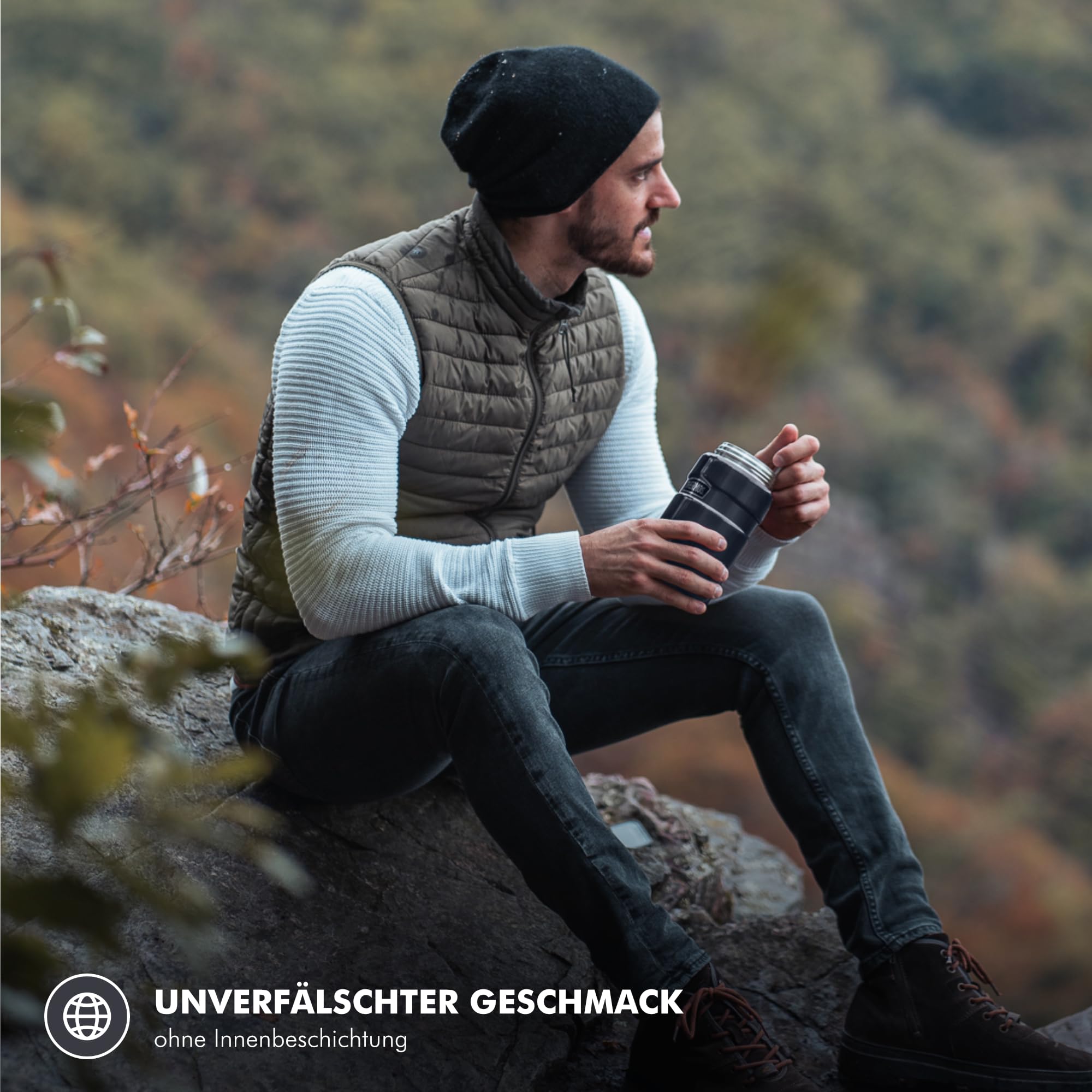 Thermos STAINLESS KING Thermobehälter für Essen schwarz matt 0 0.70 l – Bild 6