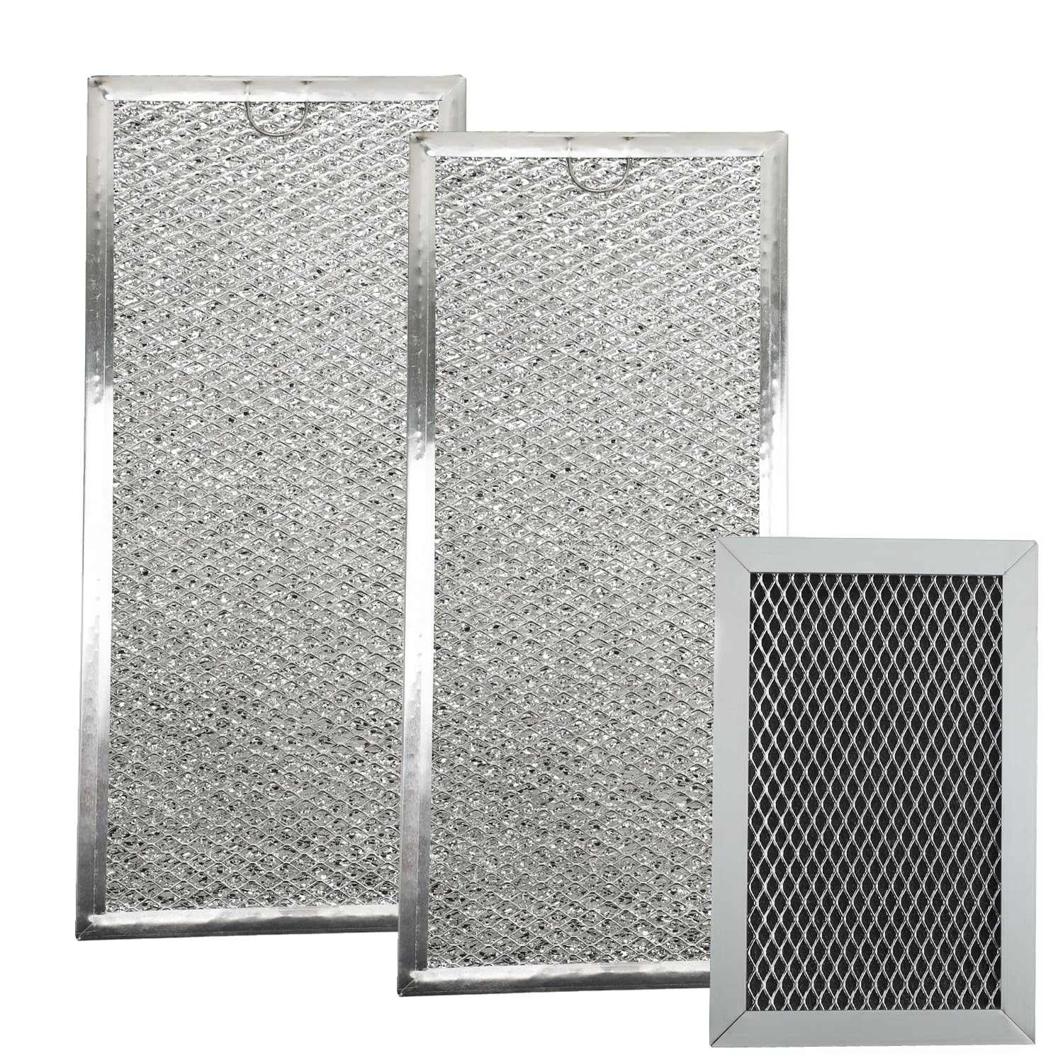 3 PCS Microwave Charcoal and Grease Filter Kit Compatible with GE Microwave Oven JVM6175SF1SS JVM6175SK1SS JVM6175SK2SS JVM6175SK3SS