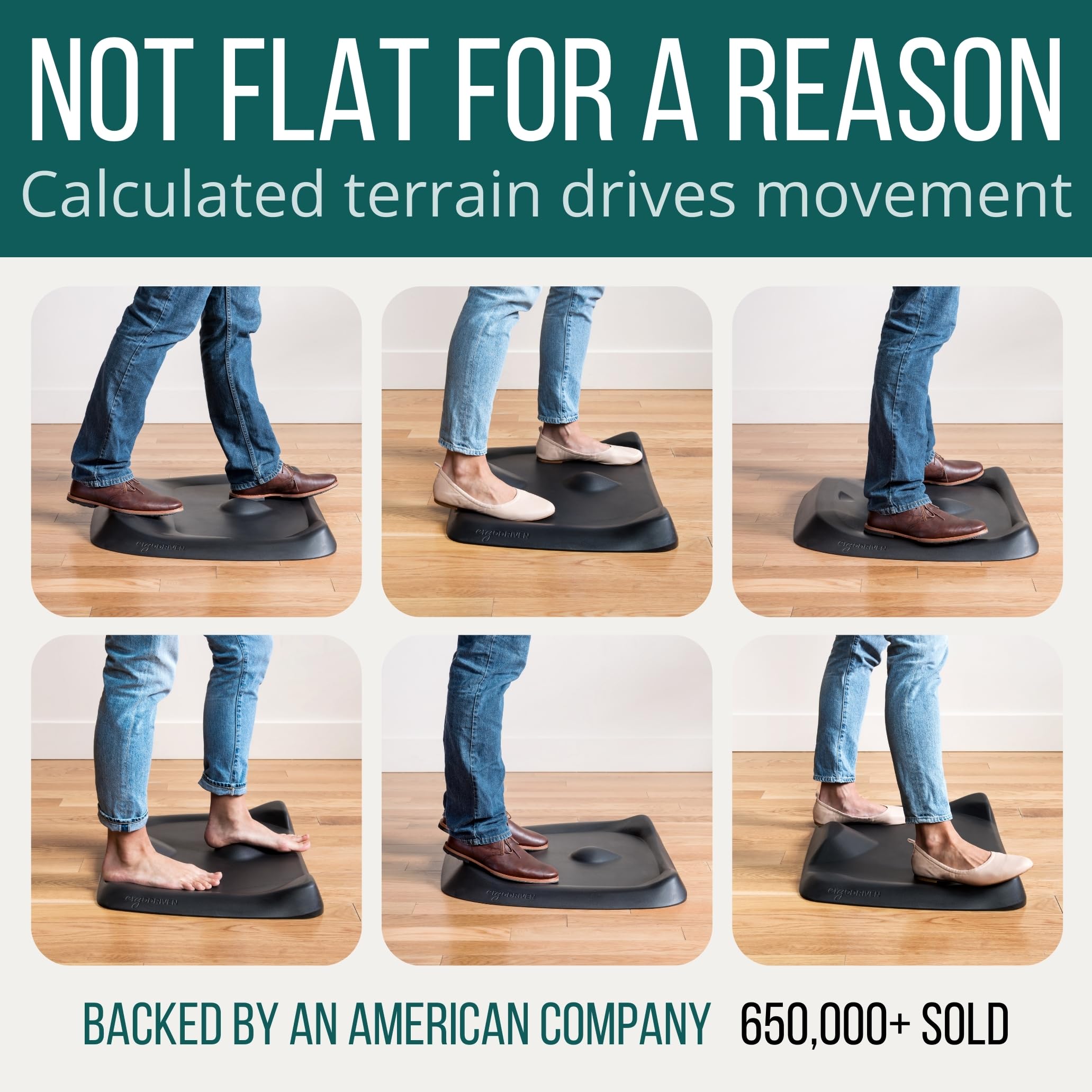 快適グッズ・旅行小物 Topo Comfort Mat by Ergodriven Ergodriven Topo Comfort Mat with Ergonomic Terrain Design